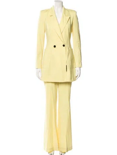 Pre-owned Marcell Von Berlin Virgin Wool Pantsuit In Yellow