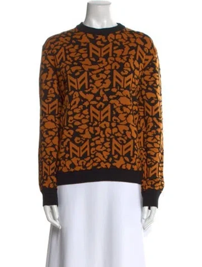 Pre-owned Marcell Von Berlin Virgin Wool Printed Sweatshirt W/ Tags In Orange