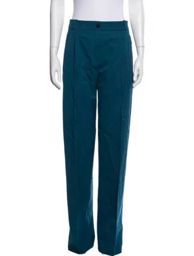 Pre-owned Marcell Von Berlin Virgin Wool Straight Leg Pants W/ Tags In Blue
