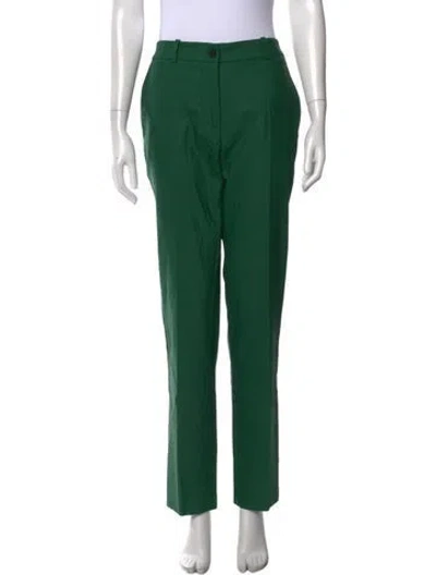 Pre-owned Marcell Von Berlin Virgin Wool Straight Leg Pants W/ Tags In Green