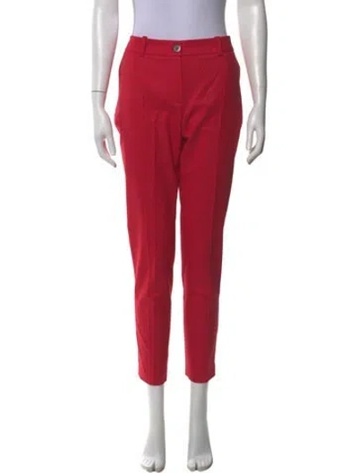 Pre-owned Marcell Von Berlin Virgin Wool Straight Leg Pants W/ Tags In Red