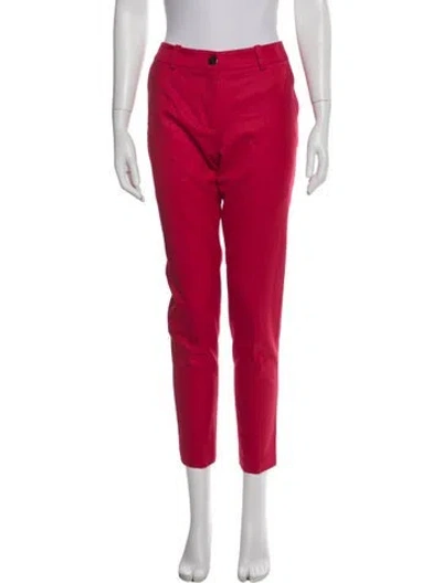 Pre-owned Marcell Von Berlin Virgin Wool Straight Leg Pants W/ Tags In Red