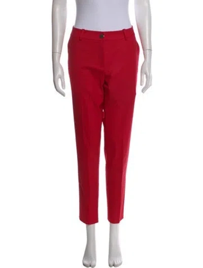 Pre-owned Marcell Von Berlin Virgin Wool Straight Leg Pants W/ Tags In Red