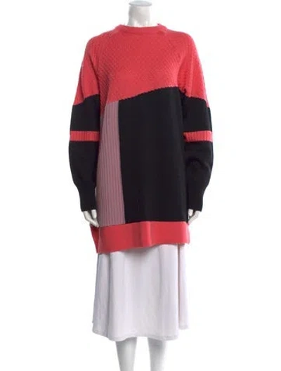 Pre-owned Marcell Von Berlin Virgin Wool Striped Sweater In Red