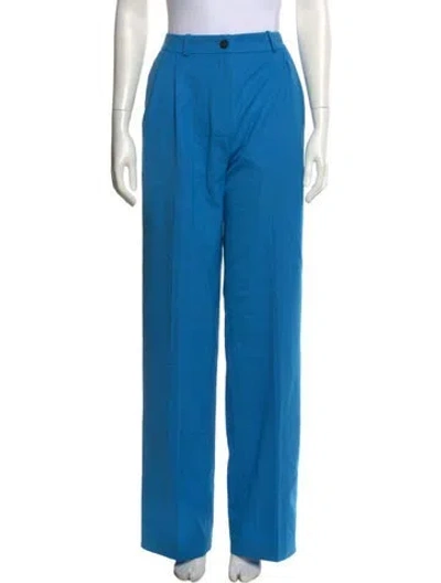 Pre-owned Marcell Von Berlin Virgin Wool Wide Leg Pants In Blue