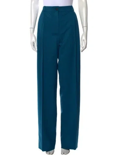 Pre-owned Marcell Von Berlin Virgin Wool Wide Leg Pants In Blue