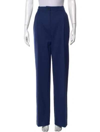 Pre-owned Marcell Von Berlin Virgin Wool Wide Leg Pants In Blue