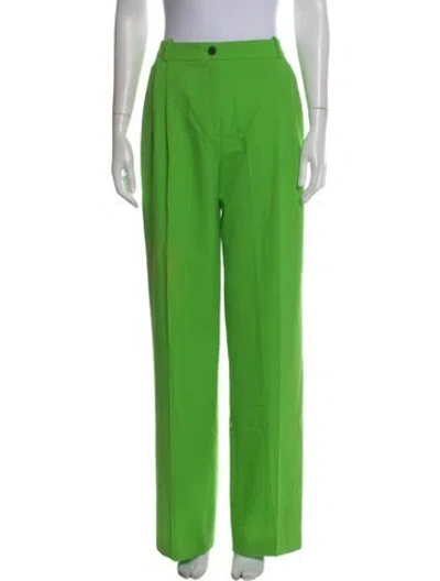 Pre-owned Marcell Von Berlin Virgin Wool Wide Leg Pants In Green