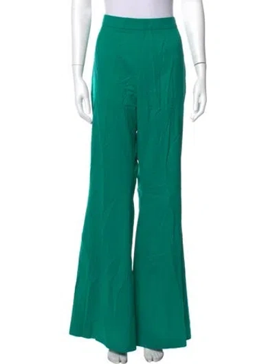 Pre-owned Marcell Von Berlin Virgin Wool Wide Leg Pants In Green