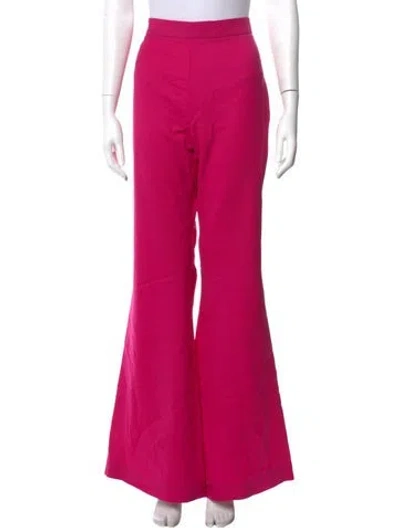 Pre-owned Marcell Von Berlin Virgin Wool Wide Leg Pants In Pink