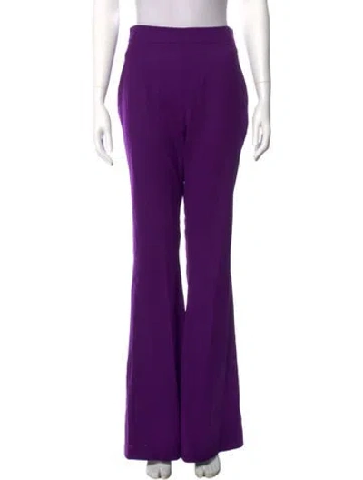 Pre-owned Marcell Von Berlin Virgin Wool Wide Leg Pants In Purple