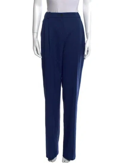 Pre-owned Marcell Von Berlin Virgin Wool Wide Leg Pants W/ Tags In Blue