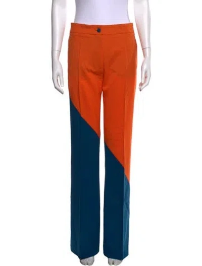Pre-owned Marcell Von Berlin Virgin Wool Wide Leg Pants W/ Tags In Orange