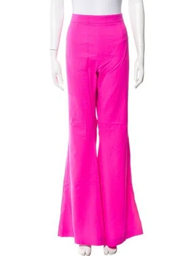 Pre-owned Marcell Von Berlin Virgin Wool Wide Leg Pants W/ Tags In Pink