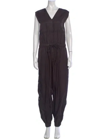 Pre-owned Marcell Von Berlin V-neck Jumpsuit In Black