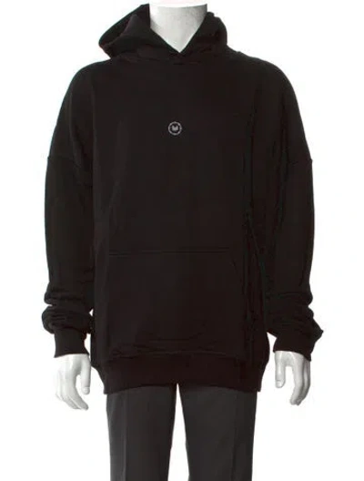 Pre-owned Marcell Von Berlin V-neck Long Sleeve Hoodie W/ Tags In Black