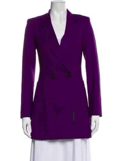 Pre-owned Marcell Von Berlin Wool Blazer In Purple