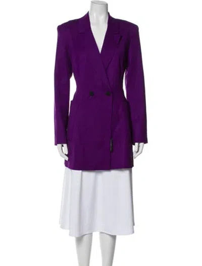 Pre-owned Marcell Von Berlin Wool Blazer In Purple