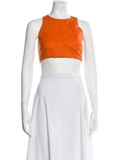 Pre-owned Marcell Von Berlin Wool Crew Neck Crop Top W/ Tags In Orange