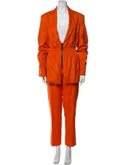 Pre-owned Marcell Von Berlin Wool Pant Set In Orange