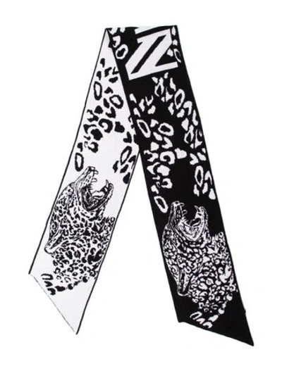 Pre-owned Marcell Von Berlin Wool Printed Scarf W/ Tags In Multi