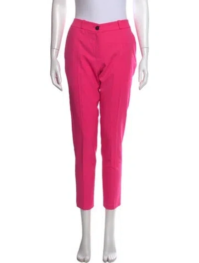 Pre-owned Marcell Von Berlin Wool Straight Leg Pants In Pink