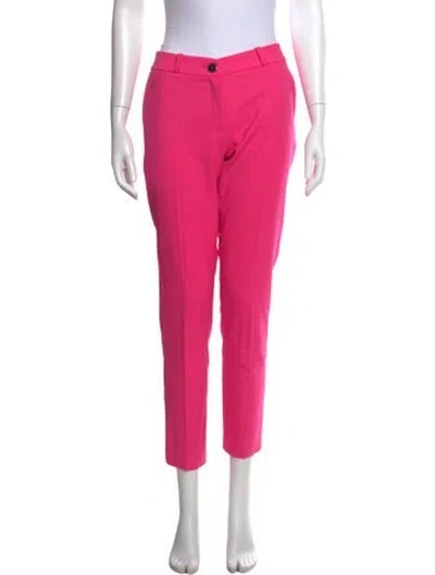 Pre-owned Marcell Von Berlin Wool Straight Leg Pants In Pink