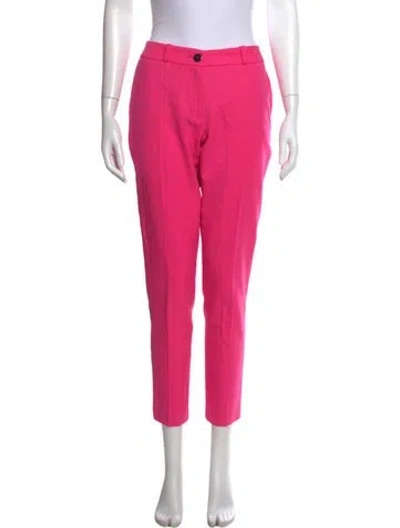 Pre-owned Marcell Von Berlin Wool Straight Leg Pants In Pink