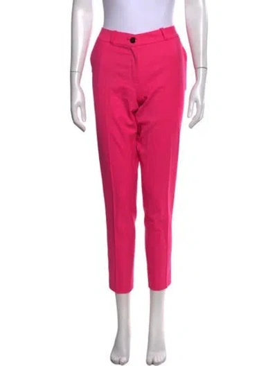 Pre-owned Marcell Von Berlin Wool Straight Leg Pants In Pink
