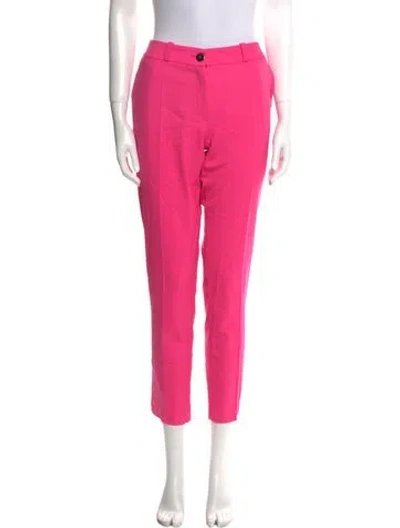 Pre-owned Marcell Von Berlin Wool Straight Leg Pants W/ Tags In Pink