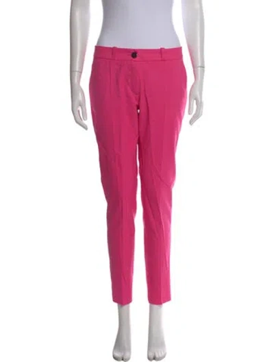 Pre-owned Marcell Von Berlin Wool Straight Leg Pants W/ Tags In Pink