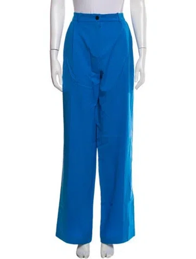 Pre-owned Marcell Von Berlin Wool Wide Leg Pants In Blue
