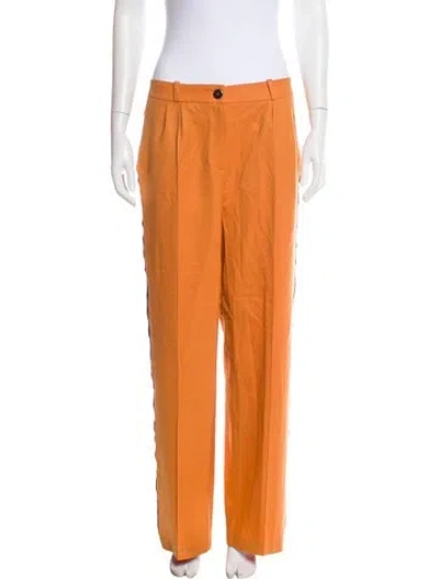 Pre-owned Marcell Von Berlin Wool Wide Leg Pants In Brown