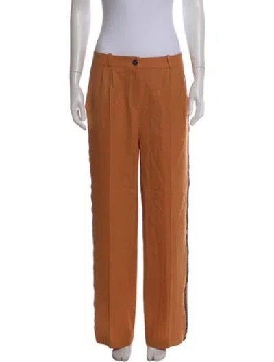 Pre-owned Marcell Von Berlin Wool Wide Leg Pants In Brown
