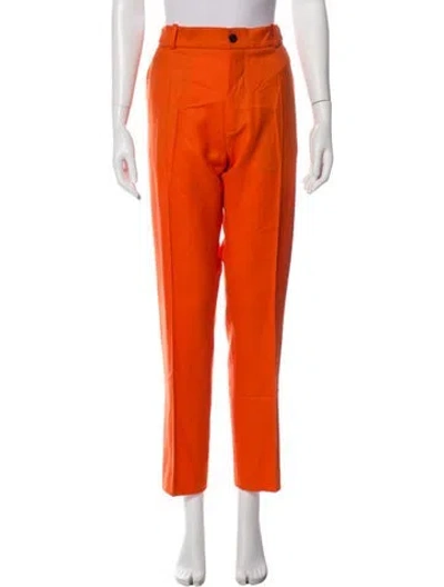 Pre-owned Marcell Von Berlin Wool Wide Leg Pants In Orange