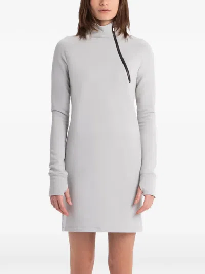 Marcella Alani 企领拉链迷你连衣裙 In Gray