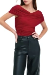 Marcella Alyssa Infinity Jersey Top In Red
