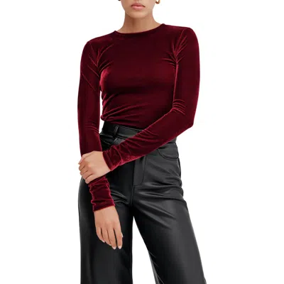 Marcella Ansley Velvet Top In Red