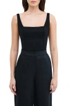 Marcella Anya Crop Camisole In Black