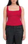 Marcella Anya Crop Camisole In Red
