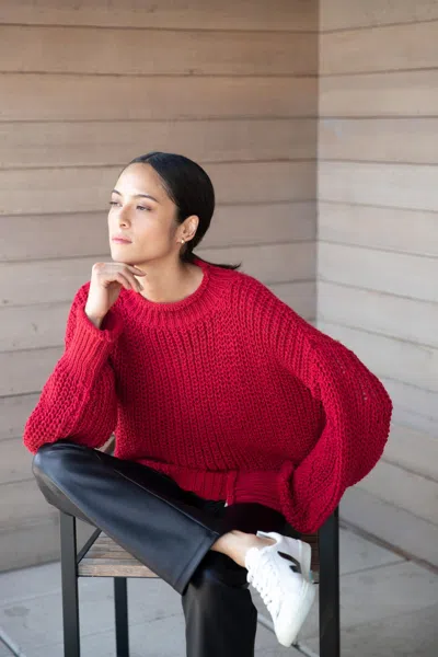 Marcella Audrey Sweater In Red