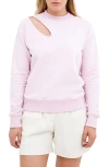 Marcella Bartlett Cutout Cotton Sweatshirt In Pink