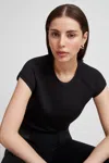 Marcella Battery Tee In Black