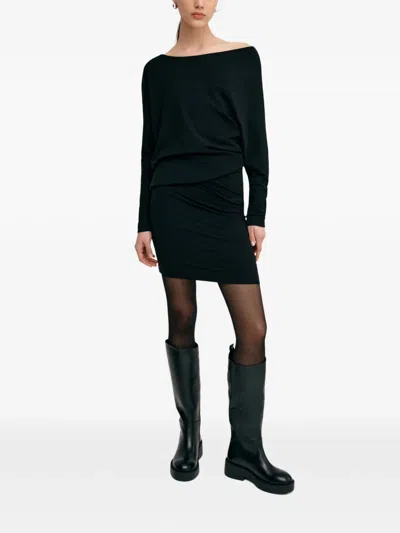 Marcella Beekman Sweatshirt Mini Dress In Black