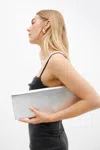 Marcella Belle Leather Clutch In Multi