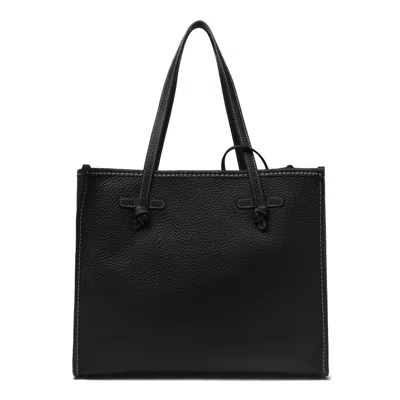 Marcella Black Cotton Bag In Blue
