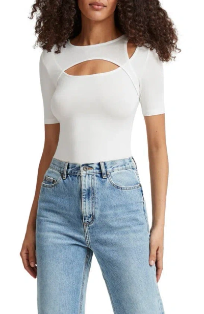 Marcella Bowen Cutout Top In Off White