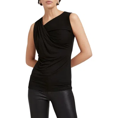 Marcella Brooklyn Sleeveless Wrap Top In Black