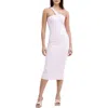 Marcella Cameron One-shoulder Ponte Midi Dress In Mauve