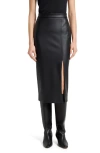 Marcella Carly Faux Leather Pencil Skirt In Black